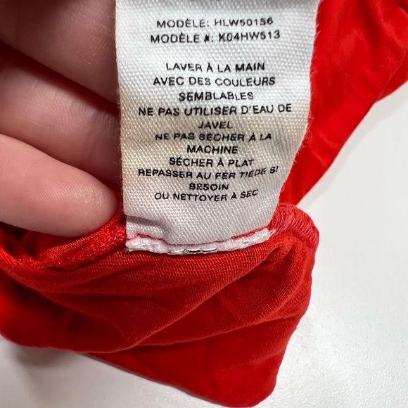 Helmut Lang Surplice Neckline Orange Red Sleeveless Top Size Small - Picture 6 of 9